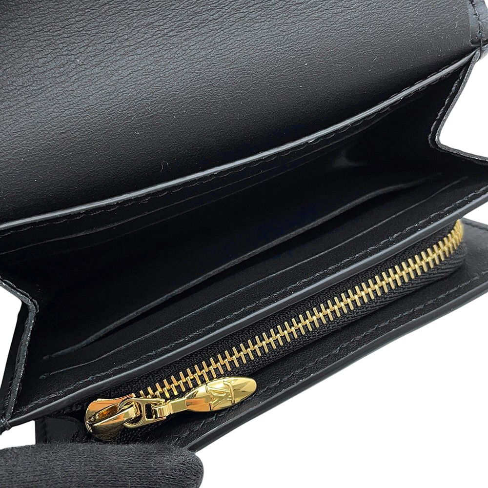 Louis Vuitton Trifold Wallet Taurillon Leather Portefeuille Capucines Tiny Black — view 8