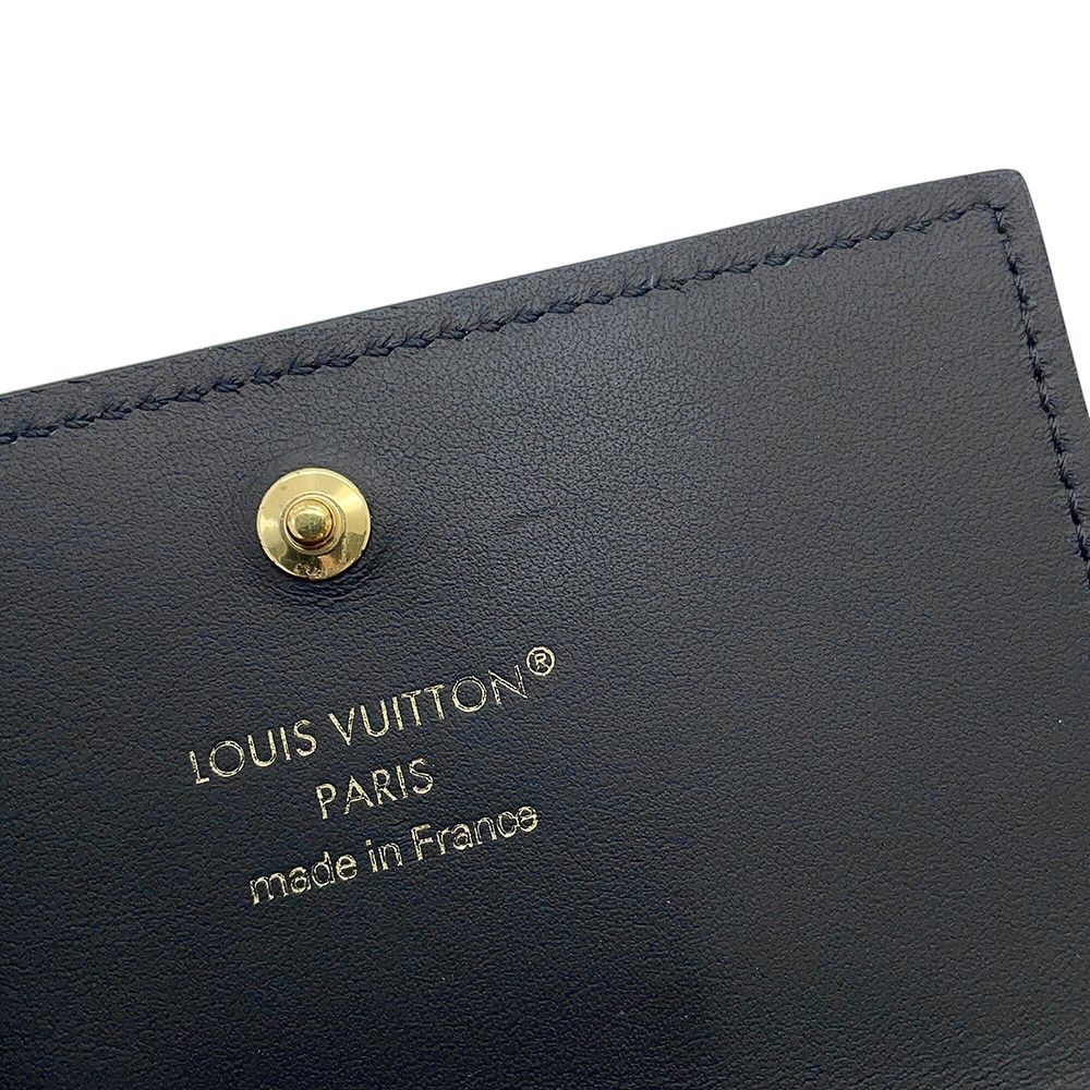 Louis Vuitton Trifold Wallet Taurillon Leather Portefeuille Capucines Tiny Black — view 6