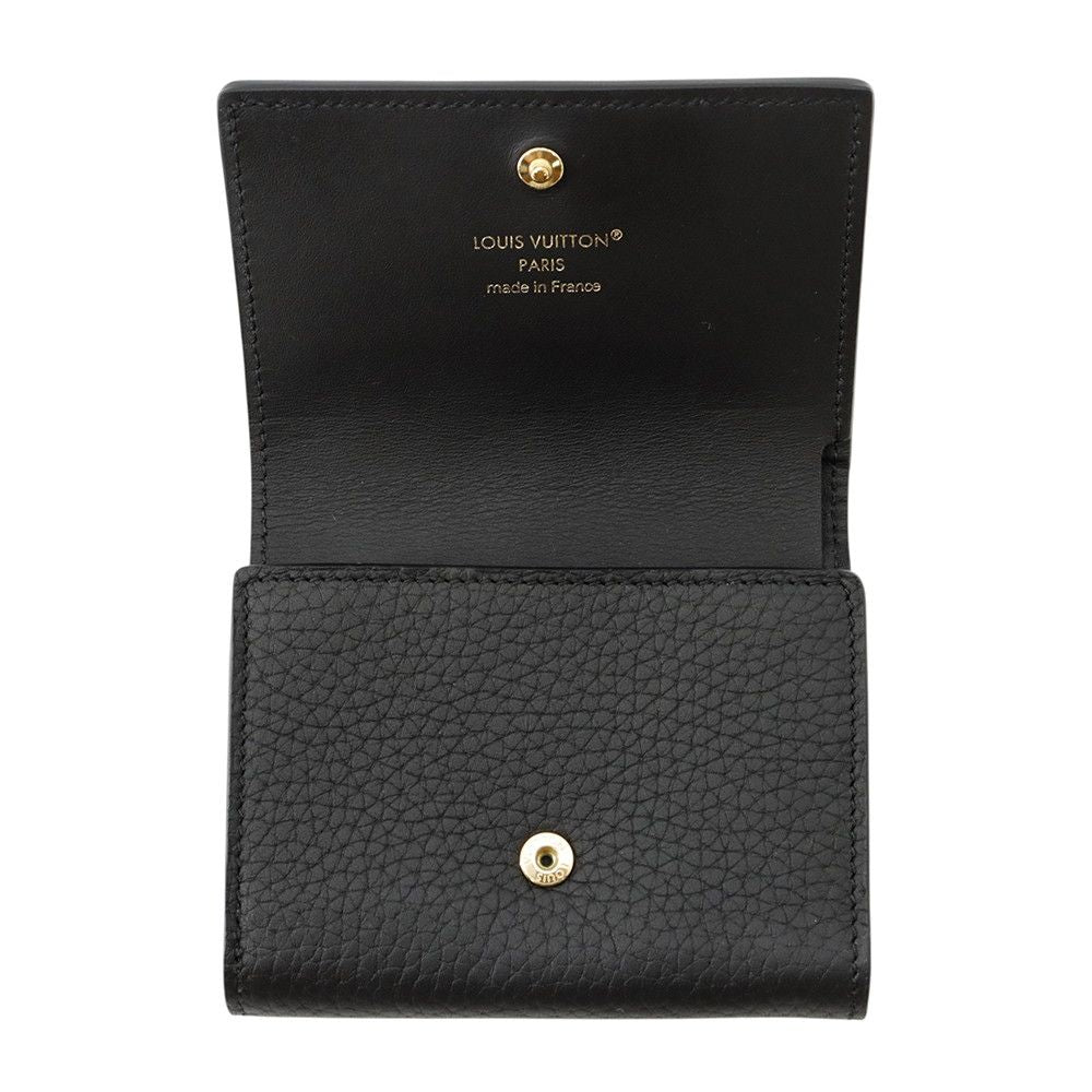 Louis Vuitton Trifold Wallet Taurillon Leather Portefeuille Capucines Tiny Black — view 4