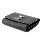 Louis Vuitton Trifold Wallet Taurillon Leather Portefeuille Capucines Tiny Black — view 2