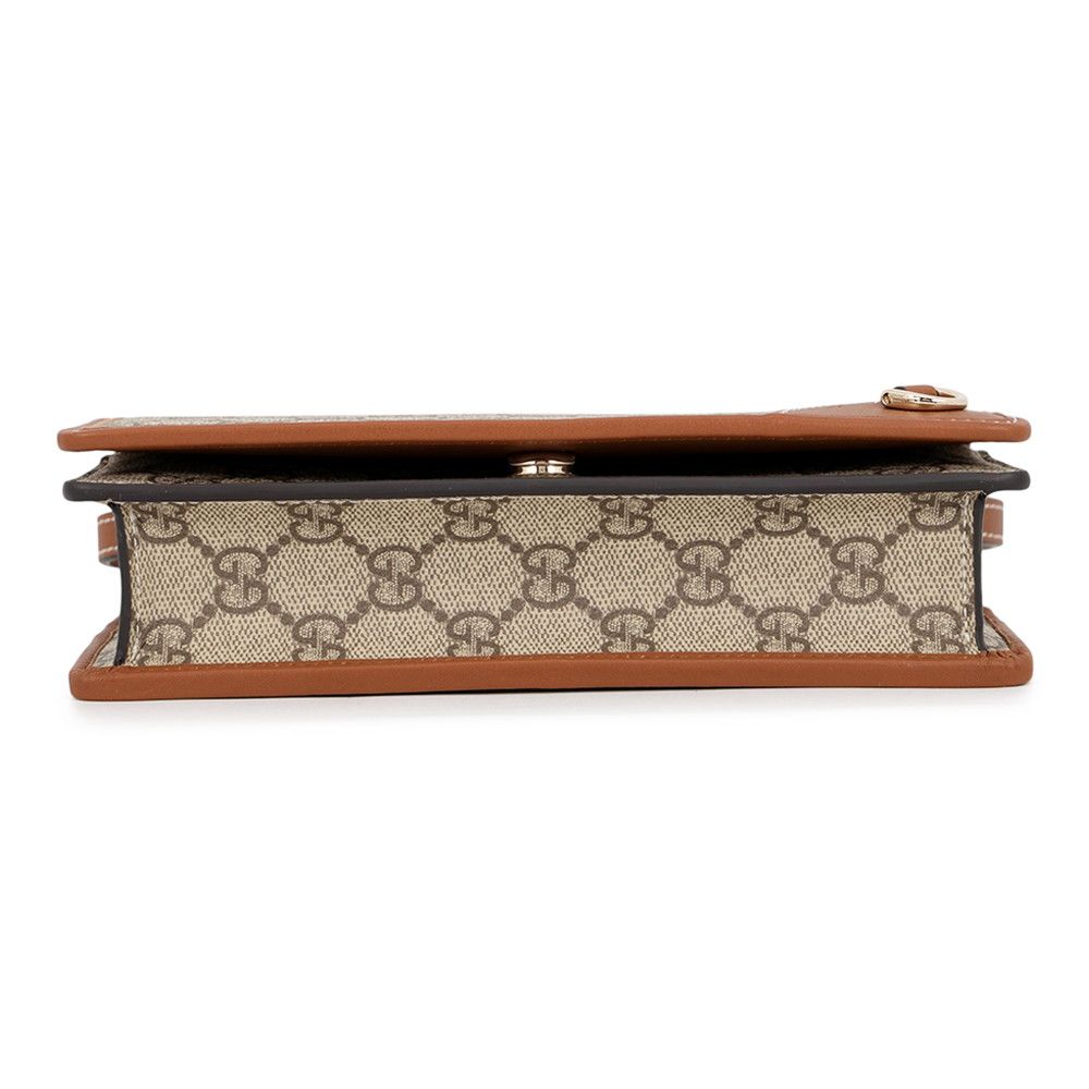 Gucci Wallet on Chain GG Emblem Supreme Leather Shoulder Bag — view 3