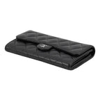 Chanel Wallet Classic Long Flap Quilted CC Logo Caviar Leather Black — view 2