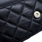 Chanel Chain Shoulder Bag Flap Phone Case Quilted CC Logo Caviar Leather Black — view 7