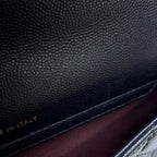 Chanel Chain Shoulder Bag Flap Phone Case Quilted CC Logo Caviar Leather Black — view 8