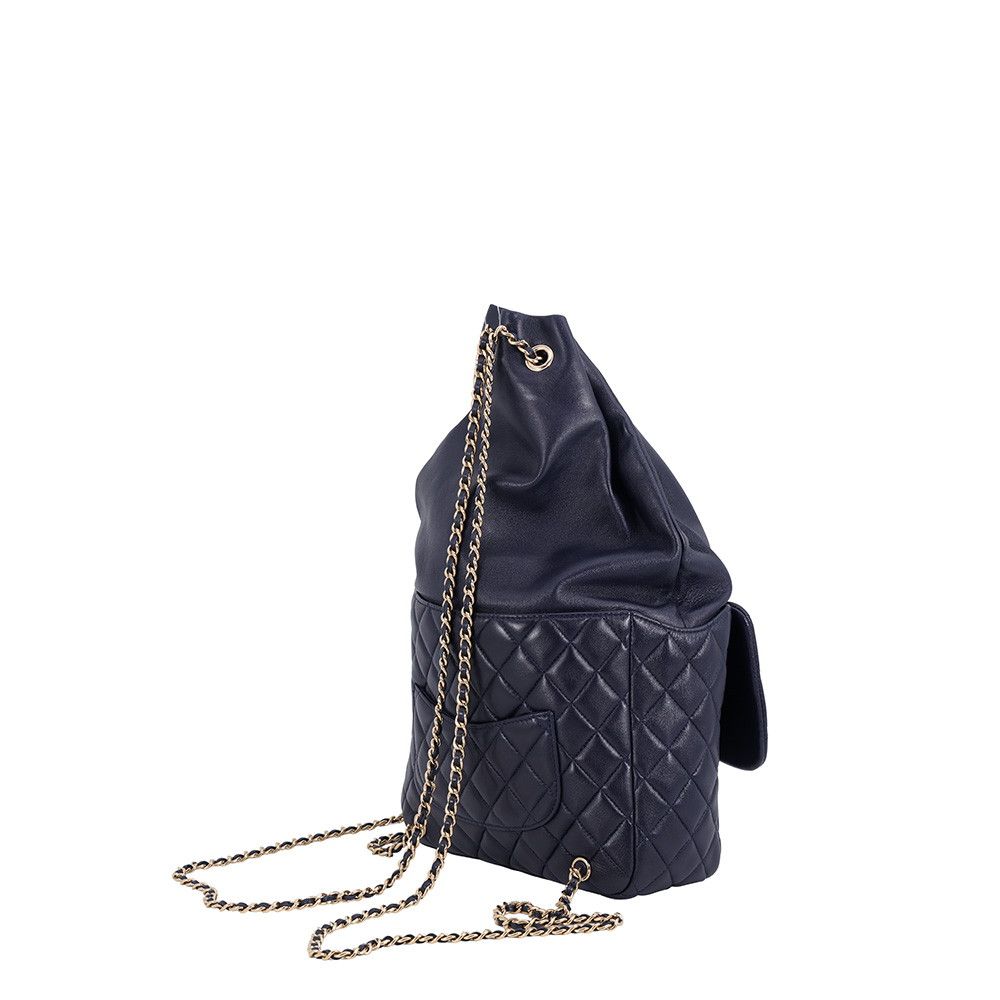 Chanel Backpack Quilted Drawstring Lambskin — view 2