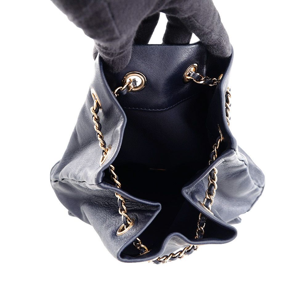 Chanel Backpack Quilted Drawstring Lambskin — view 5