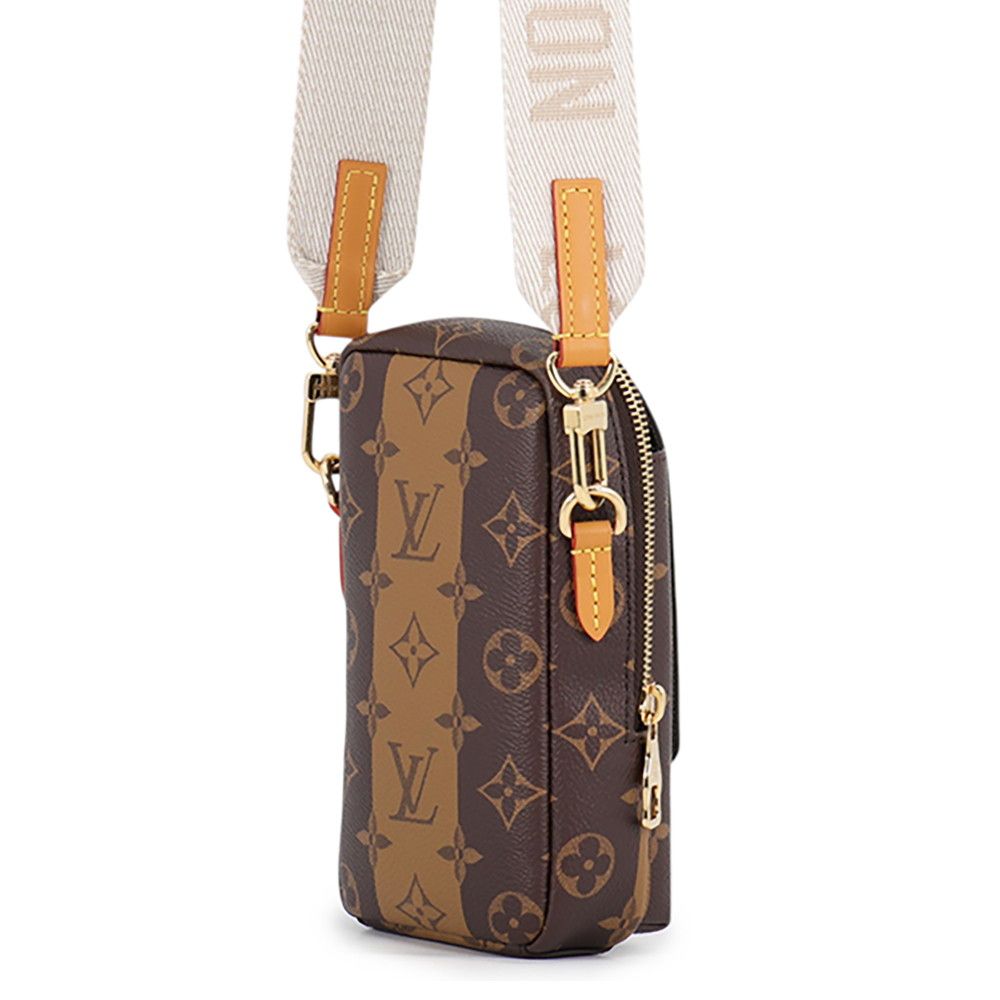 Louis Vuitton Shoulder Bag Monogram Striped Double Phone Pouch — view 2