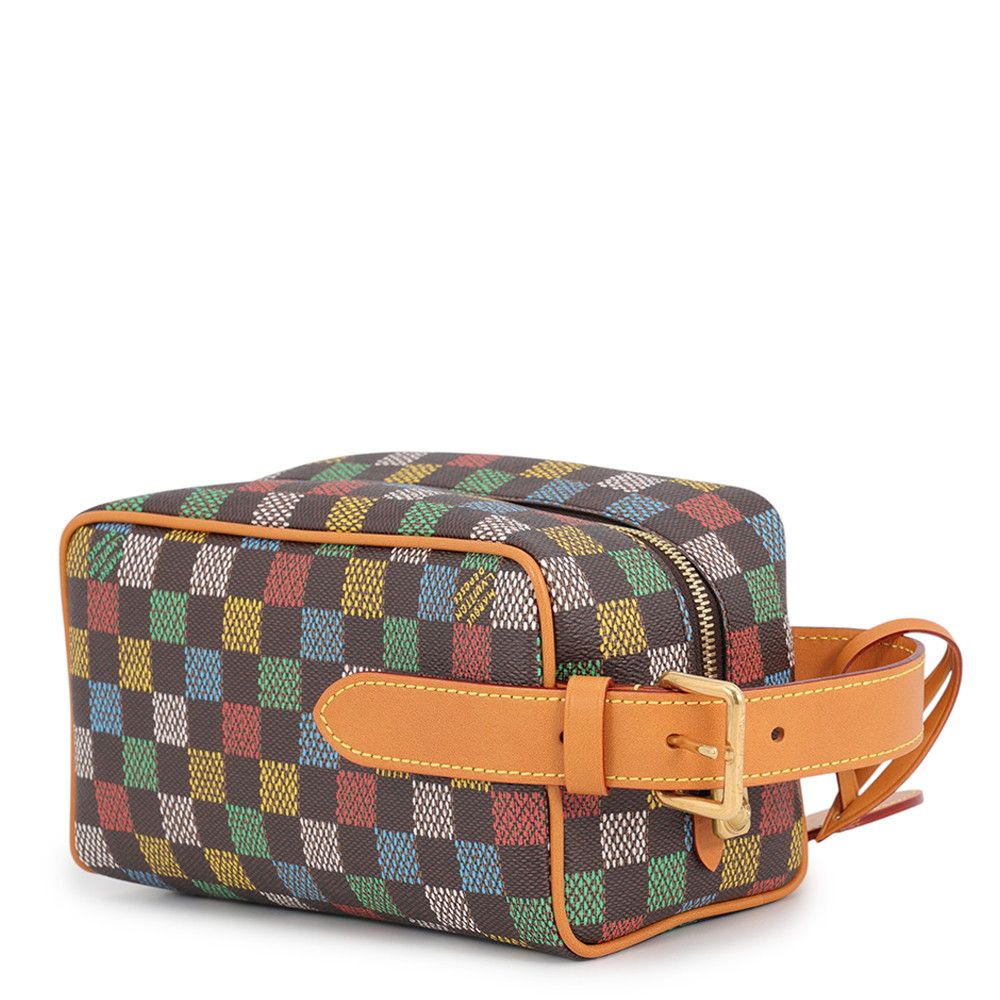 Louis Vuitton Birds Damier Ebene Rocker Dopp Kit Pouch Handbag — view 2