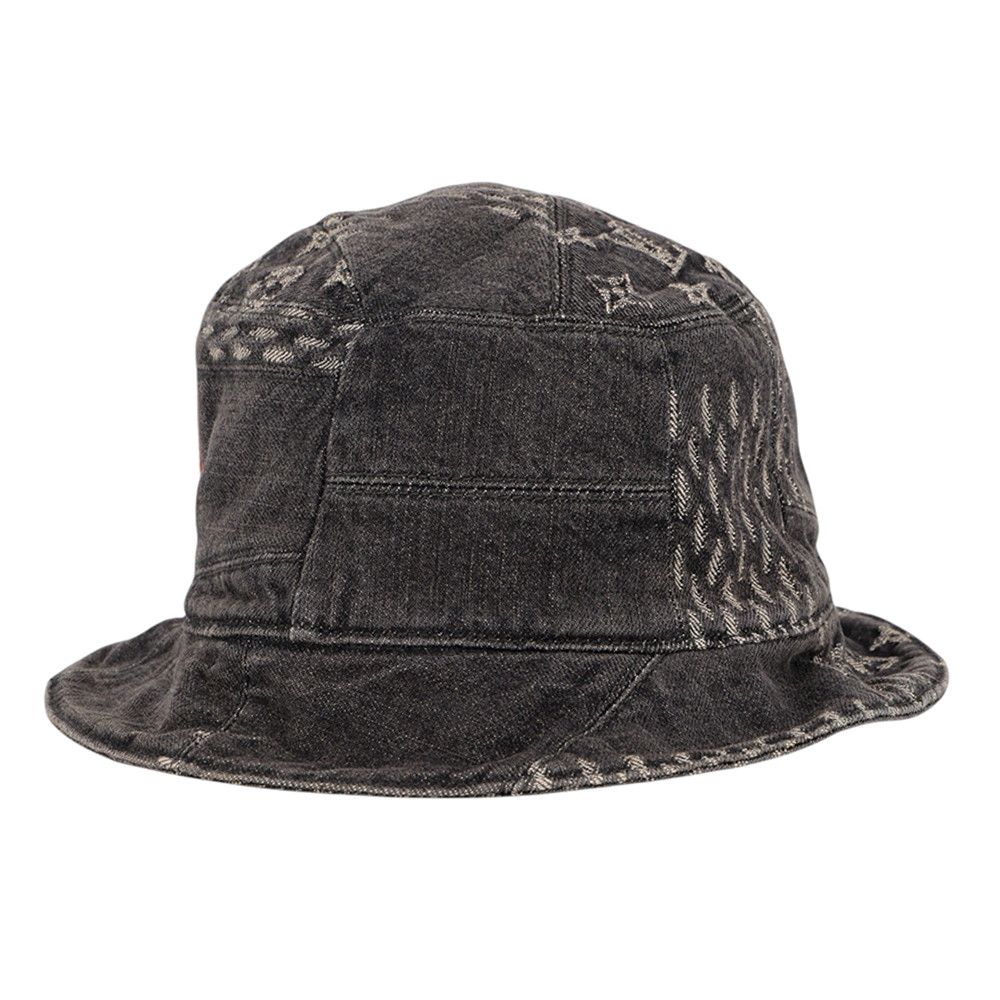 Louis Vuitton Bucket Hat Bonnet Denim LV Made M Hat Black — view 3