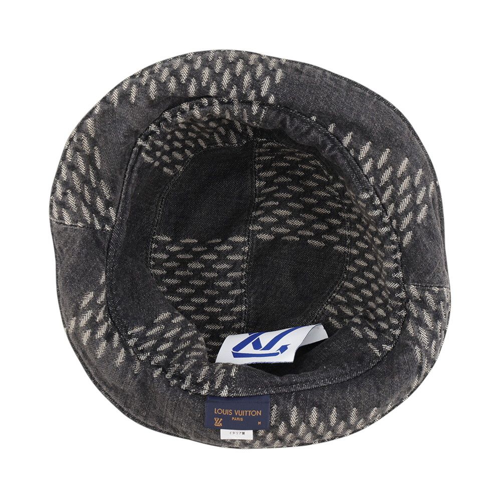 Louis Vuitton Bucket Hat Bonnet Denim LV Made M Hat Black — view 5