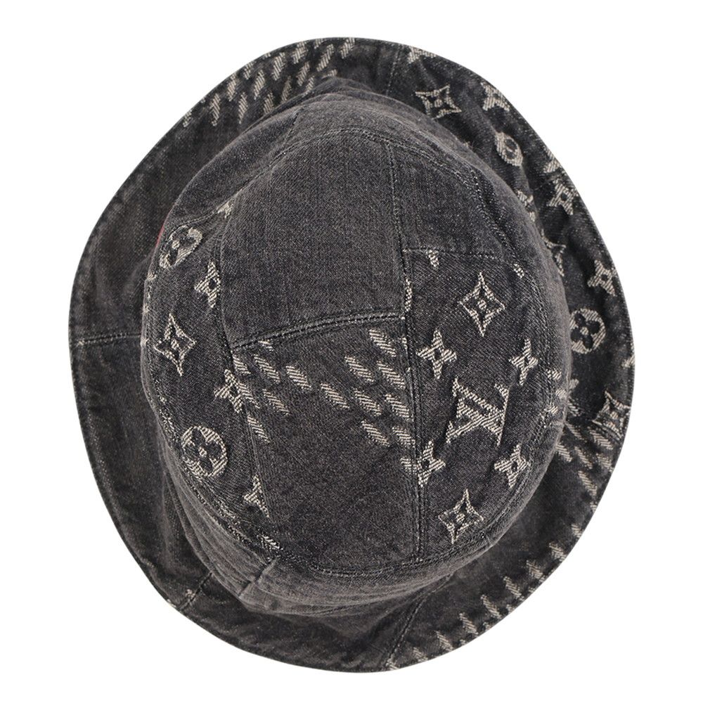 Louis Vuitton Bucket Hat Bonnet Denim LV Made M Hat Black — view 4