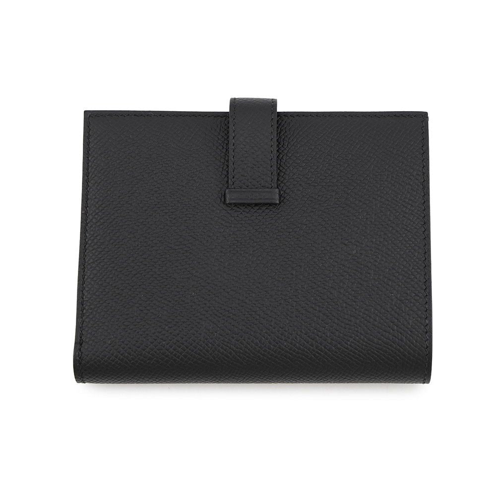 Hermes Bifold Wallet Bearn Compact Black Silver Epsom — view 3