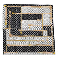 Louis Vuitton Scarf Carre Monogram Confidential Silk Black