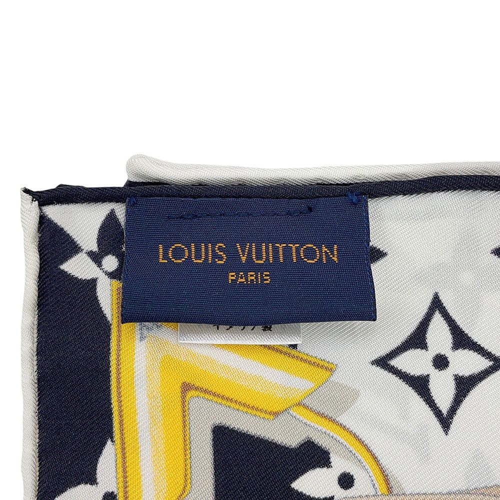 Louis Vuitton Scarf Carre Monogram Confidential Silk Black — view 3