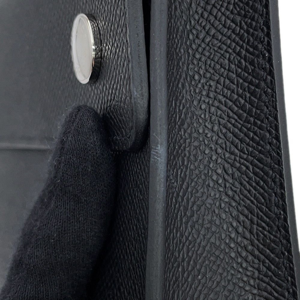 Hermes Wallet on Chain Nappe-to-Go Black Silver Epsom Shoulder Bag — view 7