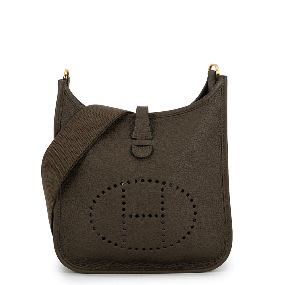 Hermes Shoulder Bag Evelyne 3 23 Vert Roden Gold Taurillon Clemence
