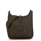 Hermes Shoulder Bag Evelyne 3 23 Vert Roden Gold Taurillon Clemence