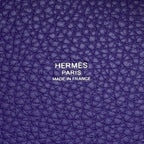 Hermes Handbag Picotin Lock PM Purple Silver Taurillon Clemence Tote — view 6