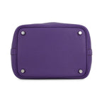 Hermes Handbag Picotin Lock PM Purple Silver Taurillon Clemence Tote — view 3