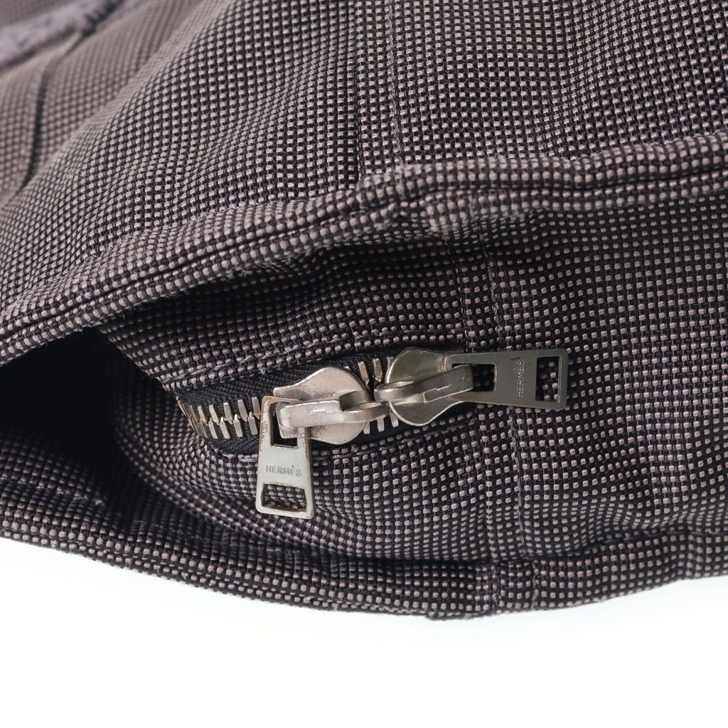 Hermes Herline TGM Canvas Tote Gray — view 7