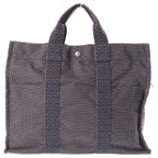 Hermes Herline TGM Canvas Tote Gray — view 2