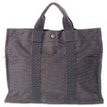 Hermes Herline TGM Canvas Tote Gray