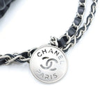 Chanel 22 Small Drawstring Chain Shoulder Bag Black Calfskin Silver — view 6