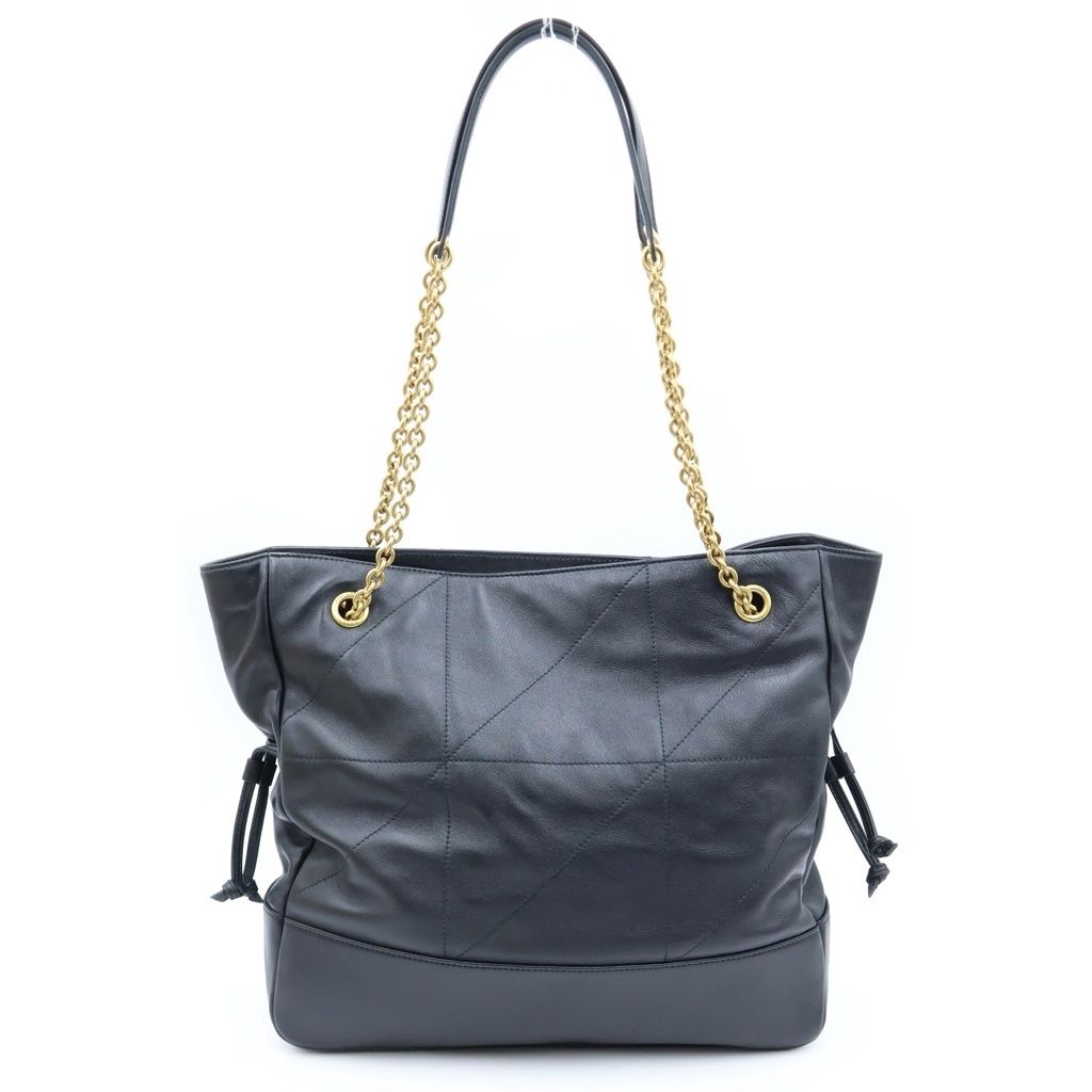 Saint Laurent Paris Jamie Chain Tote Gold Lambskin Leather Black — view 2