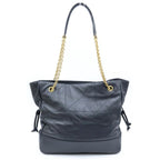Saint Laurent Paris Jamie Chain Tote Gold Lambskin Leather Black — view 2