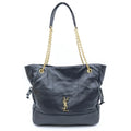 Saint Laurent Paris Jamie Chain Tote Gold Lambskin Leather Black