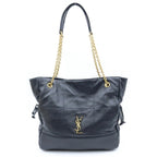 Saint Laurent Paris Jamie Chain Tote Gold Lambskin Leather Black