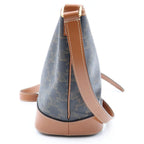 Celine Triomphe Small Bucket Leather Shoulder Bag Brown — view 3