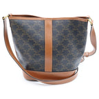 Celine Triomphe Small Bucket Leather Shoulder Bag Brown — view 2