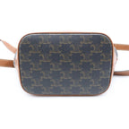 Celine Triomphe Small Bucket Leather Shoulder Bag Brown — view 4