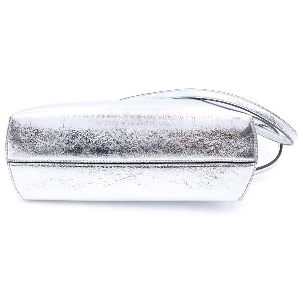 Fendi First Small Leather 2-Way Clutch Shoulder Bag Silver — view 4