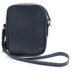 Louis Vuitton Epi Danube PM Mini Shoulder Bag Black Noir Leather Silver — view 2
