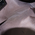 Fendi Zucchino Shoulder Bag Brown Leather Canvas Silver — view 7