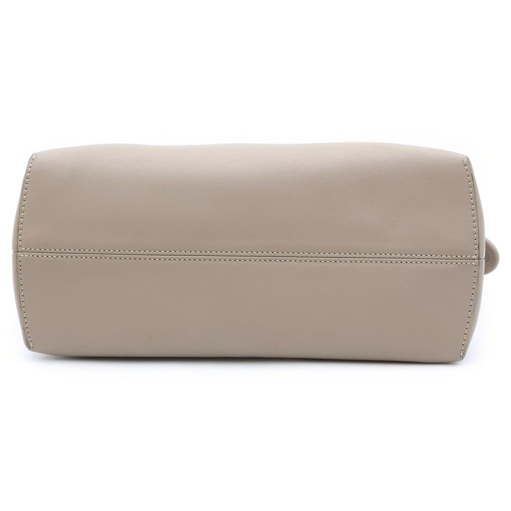 Fendi by the Way Medium 2-Way Shoulder Bag Greige Beige Leather Silver — view 4