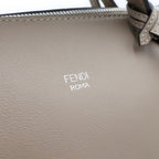 Fendi by the Way Medium 2-Way Shoulder Bag Greige Beige Leather Silver — view 6