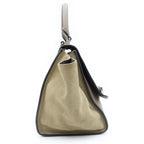 Celine Trapeze 2-Way Shoulder Bag Greige Leather Suede Silver — view 3