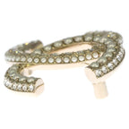 Chanel CC Logo Rhinestone Pearl Pin Badge Brooch Gold — view 4