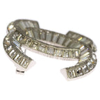 Chanel CC Logo Rhinestone Pin Badge Brooch Silver — view 3