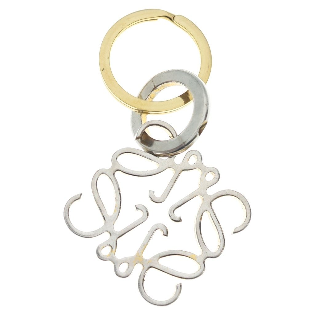Loewe Anagram Bag Charm Key Holder Key Ring Gold Keychain — view 2