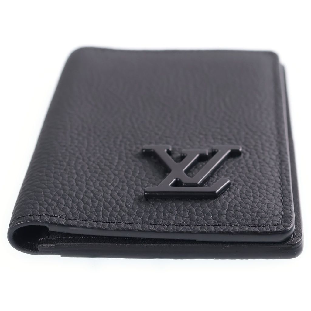 Louis Vuitton Aerogram Pocket Organizer Card Case Holder Black — view 3
