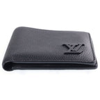 Louis Vuitton Portefeuille Multiple Aerogram Compact Wallet Bifold Black — view 3