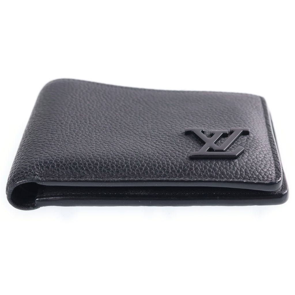 Louis Vuitton Portefeuille Multiple Aerogram Compact Wallet Bifold Black — view 3