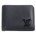 Louis Vuitton Portefeuille Multiple Aerogram Compact Wallet Bifold Black