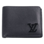 Louis Vuitton Portefeuille Multiple Aerogram Compact Wallet Bifold Black