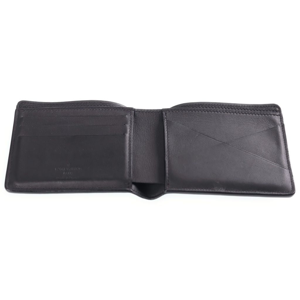 Louis Vuitton Portefeuille Multiple Aerogram Compact Wallet Bifold Black — view 4