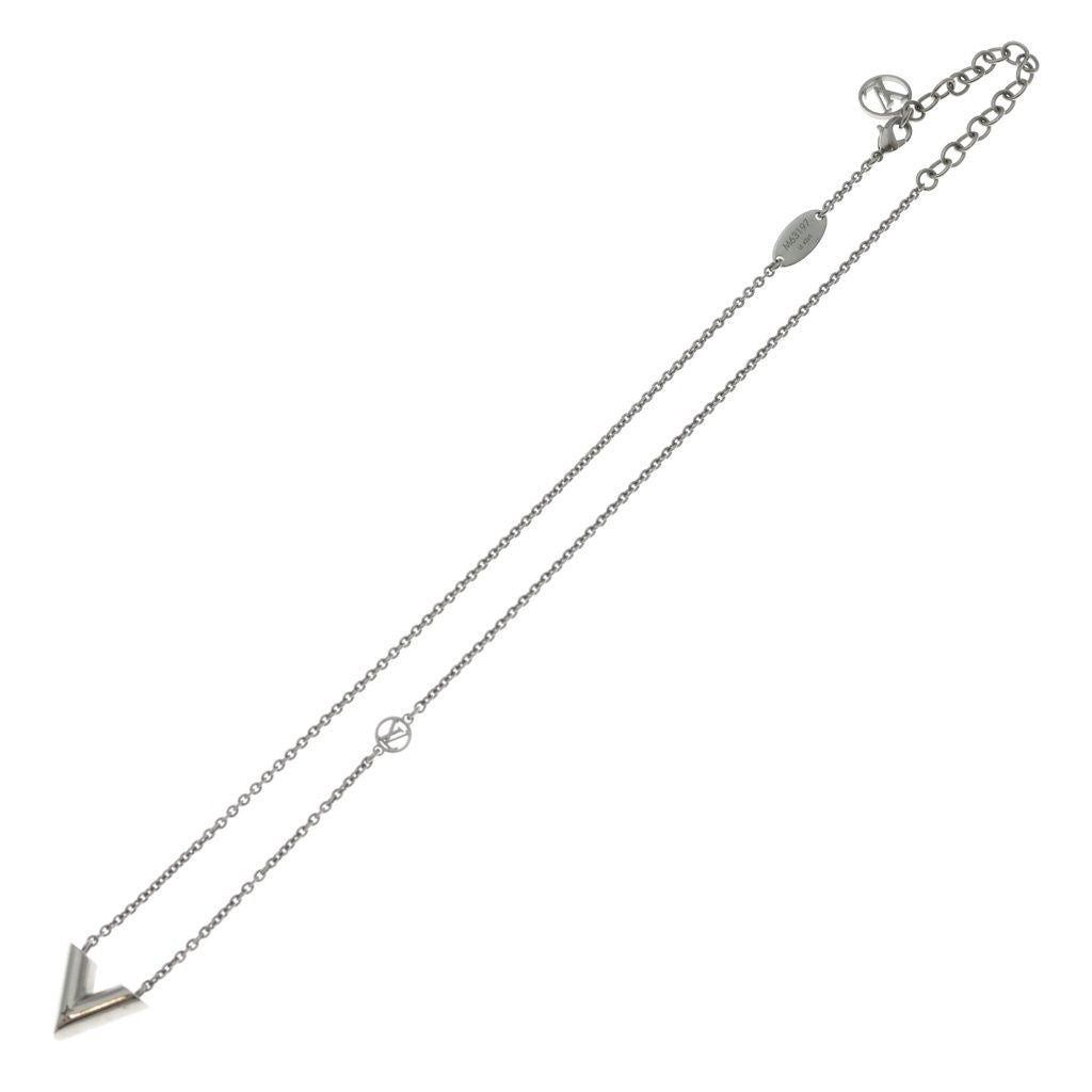 Louis Vuitton Essential V Necklace Pendant Chain Metal Silver — view 2